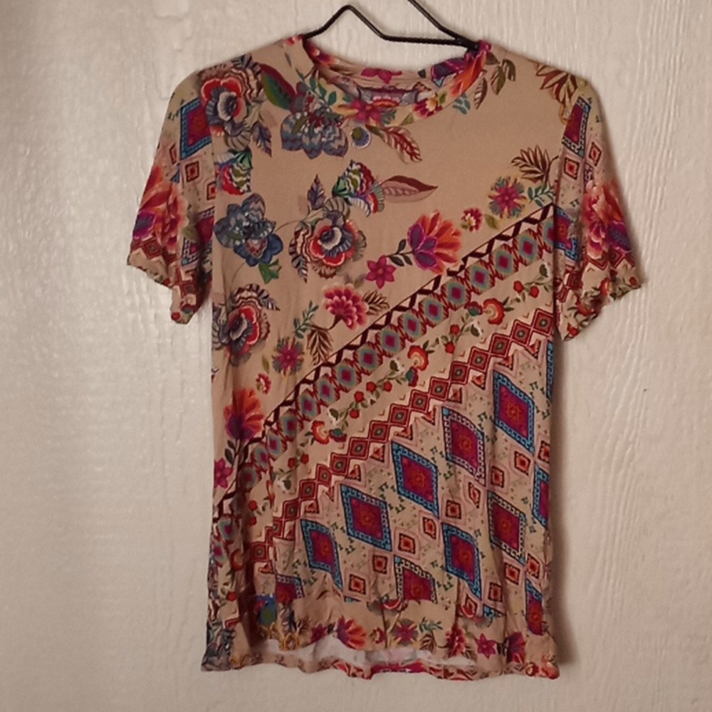 Johnny Was- short sleeve shirt